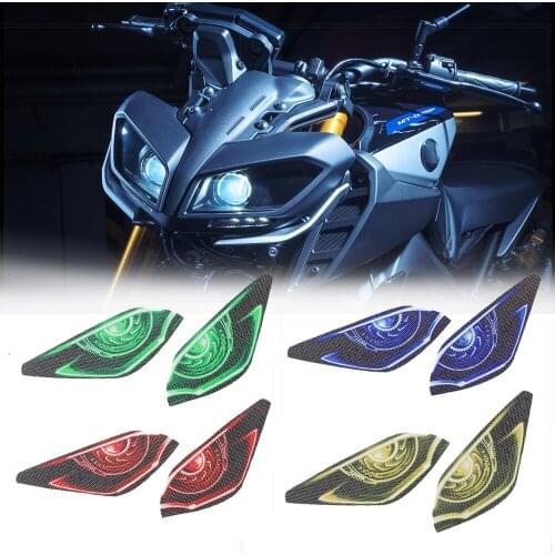 For YAMAHA MT-09 Tracer MT09 MT 09 2017-2018 Motorcycle 3D Front Fairing Headlight Stickers Guard Head light protection Sticker