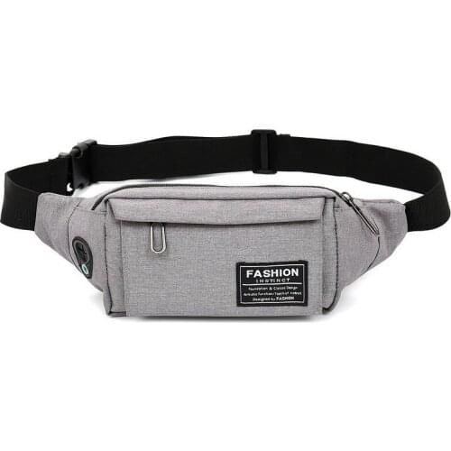 New Korean style chest bag Fashion mens waist bag Mens bag Canvas waist bag trendy Outdoor sports and leisure bag Simple bag