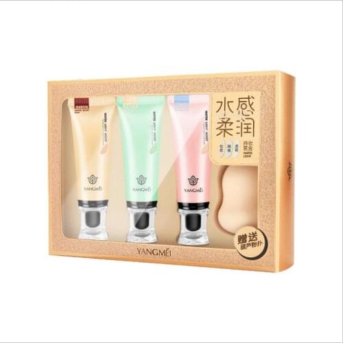New Makeup Foundation for Asian Women, Basic Makeup, Concealer Combination Powder Puff Makeup Kit T1335