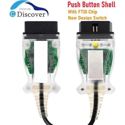 New Push button shell for BMW INPA K DCAN FTDI Chip OBD2 USB Diagnostic Interface for BMW INPA K+DCAN New Design Switch Cable