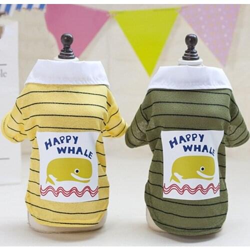 Pet Dog Clothes for Dog Soft Summer Striped Dog Shirt Clothes for Small Dogs Chihuahua Cotton Puppy Shirts T Shirt Cat Outfit