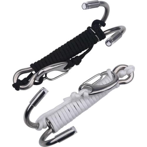 Diving Reef Hook Stainless Steel Scuba Safety Double Hook Quick-Release Drift Hook Outdoor Underwater Sport Accessoy
