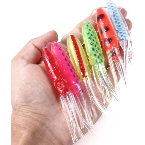 6pcs /pack Squid Octopus Soft Fishing Lure 6Pcs/pack 10cm 7.7g Shad Worm Fly Fishing Swimbaits Pesca Silicone Bait