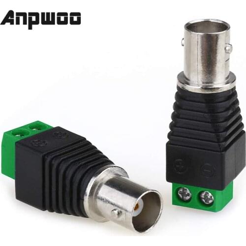 ANPWOO BNC Connectors for AHD Camera CVI Camera TVI Camera CCTV Camera Coaxial/Cat5/Cat6 Cables