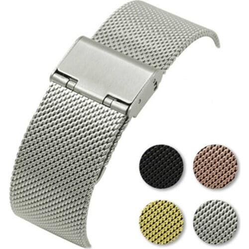 16mm 18mm 20mm 22 mm Universal Watch Milanese Watch Band Weaving Strap Milanese Stainless Steel 304 Watch Steel Belt