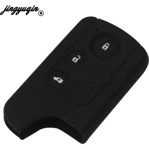 Jingyuqin 3 Button Silicone Car Key FOB fit for HONDA Series Keyless Remote Case Cover Shell Protect
