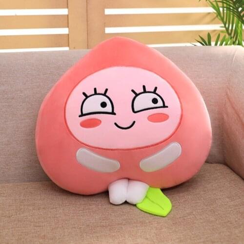 Cute New Creative Plush Toy Pillow Expression Fart Peach Plush Toys Filled Super Soft Sofa Chair Pillow Doll Girl Children Gift