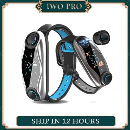IWO PRO LT04 T90 Smart Watch Wireless Bluetooth Earphone 2 In 1 Bluetooth 5.0 Chip IP67 Waterproof Sport Smartwatch Men Women