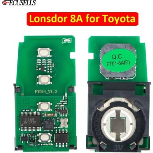 Lonsdor 8A for Toyota Camry Corolla RAV4 Avalon C-HR IZOA for Lexus Universal Smart Car Key for KH100 KH100+ K518 K518S K518ISE