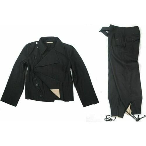 WWII German ARMY soldier Panzer Black Wool Retro Jacket Trousers WW2 Military Uniform War Reenactments 5605101