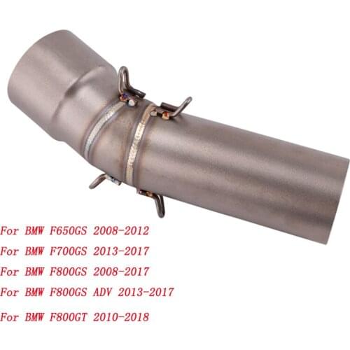 Slip On Motorcycle Exhaust Mid Connect Tube Stainless Steel Exhaust System For BMW F650GS F700GS F800GS F800GT