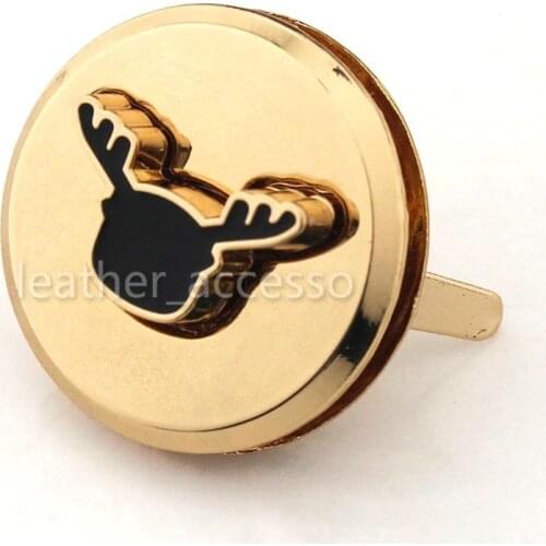1pcs Metal Deer Shape Turn Lock Fashion Twist Lock Clasp for Handbag Bag Purse Luggage Hardware Closure Bag Parts Accessories