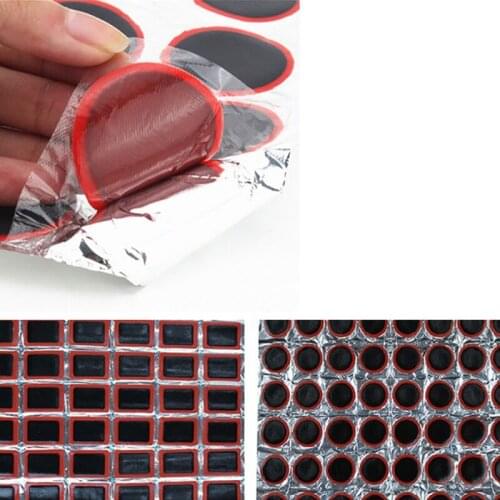 48 Pcs Bicycle Tire Film Of Tetrams Moumtaim Bike Roumd Square Replemishmemt Tire Repair Ridimg Tools