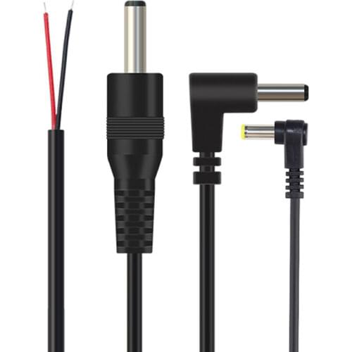 25CM 12V 5.5*2.1mm Elbow Male DC Power Cable LED Strip DC Data Line LCD Monitor 3.5*1.35mm Extension Wire DC Charger Power Cord