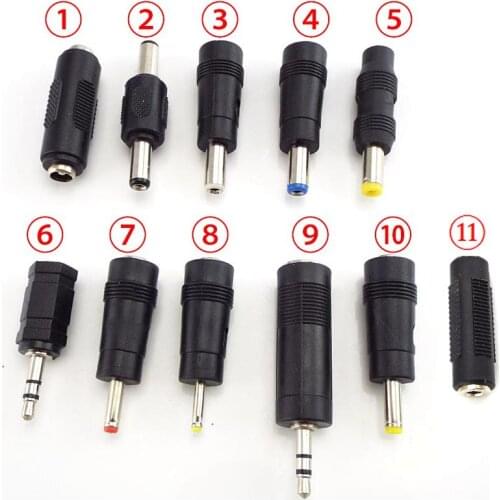 5pcs DC Power Adapter Connectors Female to Male PC Tablet Power Charger Adaptor Jack Plug 6.5mm 5.5X 2.1mm 2.5mm 3.5mm 1.35mm