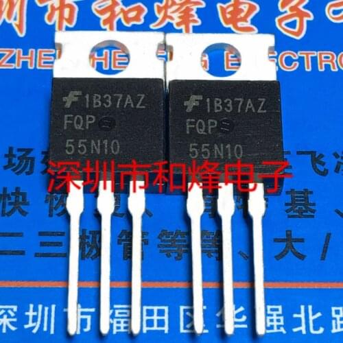 6pcs/lot FQP55N10 TO-220 100V 55A In Stock