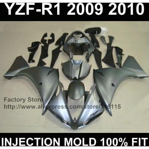 7gifts 100% fit injection motor fairings kit for 2009 2010 2011 YAMAHA YZFR1 09 10 11 YZF R1 gun gray black fairing kits