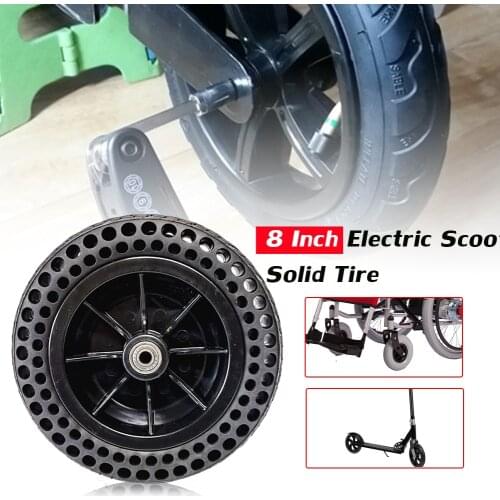 8 Inch Electric Scooter Tire 200x45-110(8x1-1/4) Pneumatic Wheel Solid Tire with Wheel Hub Shock Absorption Scooter Accessories