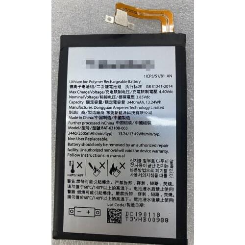 Battery suitable for Alcatel TCL Mobile with Battery Model BAT-63108-003 for Blackberry Keyone and Alcatel DK70