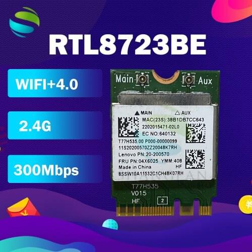 RealTek RTL8723BE RTL8723BENF NGFF Wireless Wifi Bluetooth Card FRU:04X6025 for ThinkPad E450 E550 E450C E550C E455 E555