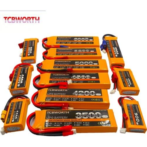 RC Drone LiPo Battery 2S 7.4V 1200 1800 2600 3500 4200 5200mAh 30C 40C For RC Airplane Helicopter Quadrotor RC Battery LiPo 7.4V