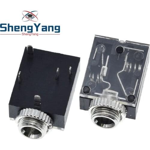 Hot sale 5 Pin 3.5mm Stereo Audio Jack Socket PCB Panel Mount for Headphone With Nut PJ-324M