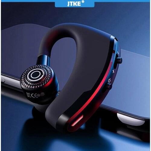 JTKE V9 earphones Handsfree Business Bluetooth Headphone With Mic Wireless Bluetooth Headset For Drive Noise Reduction