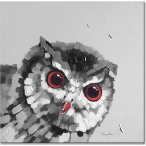 Owl Oil painting On Canvas Wall Pictures Paintings For Living Room Wall Art Canvas plattle knife modern abstract hand painted