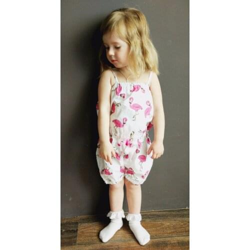 Newborn Infant Baby Girl Romper 2018 Summer Sleeveless Baby Girls Clothing Flamingo Jumpsuit One-Pieces Clothes Outfits