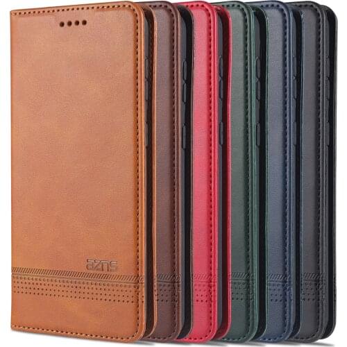 AZNS Leather Flip Case For Samsung S8 S8+ S9 S9+ S10 S10+ S20 S20+ PE Lite S21 S30 Plus S21 Ultra Wallet Cards Stand Phone Cover