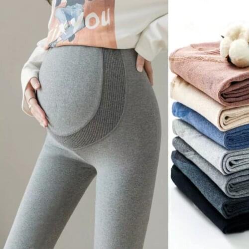 Pregnant Womens Leggings Spring and Autumn Models High Waist Belly Lift Adjustable Maternity Pants Slim Fashion Multicolor