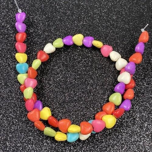 Natural Semi-precious Stones Turquoise Small Heart Shape Mix-color for Jewelry Making Necklace Earrings Bracelet Gift