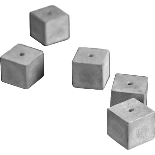 Concrete Block Jewellery Stand Silicone Mold Handmade Craft 6-Cavity Cube with a Socket Mould