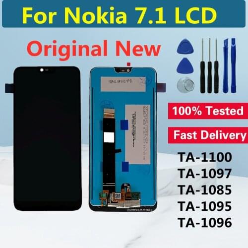 Original 5.84" LCD For Nokia 7.1 LCD Display Touch Panel Digitizer Screen For Nokia 7.1 TA-1097 TA-1095 TA-1096 LCD Replacement