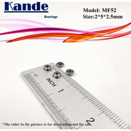 Kande Bearings 10PCS MF52ZZ MF52Z MF52 Z MF52 ZZ MF52 Miniature Flange Bearing F2x5x2.5mm