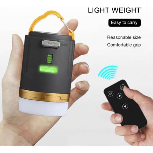 Hanging LED Camping Light USB Rechargeable Tent Lamp Magnetic IPX5 Lantern As Emergency Power Bank For BBQ Hiking With remote