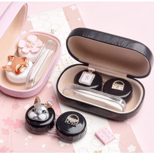 Q Cute Cartoon Animal Metal Box Invisible Glasses Case Portable Travel Containers Eyes Care Kit Holder Easy Carry 9.5*5.5*4cm