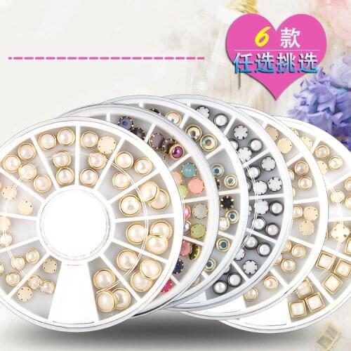 Wonderlife Multicolors Glitter Pearls Natural 3d Nail Art Studs Beads Charm Stones Styling Tools Nail Drill Ornament