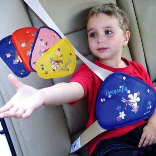 Kids Baby Children Seat Safety Belts Anti le neck Durable Colorful Triangle Fixer Adjuster In Car