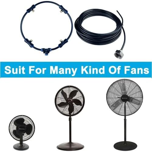 Outdoor Mister Cooling System Kit Misting Line Brass Nozzle & Adapter Plant Irrigation Water Misting System For Patio