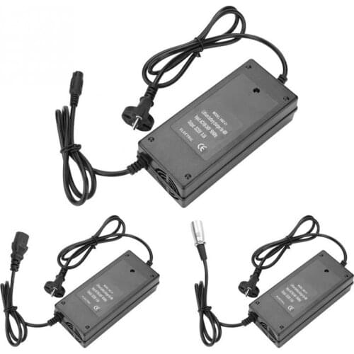 48V 1.8A Electric Bicycle Charger 3 Pins/XLR/DC Connector110-240V EU Plug Intelligent Charger for Electric Bicycle Scooter