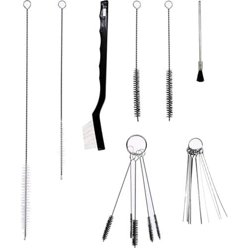 17Pcs Airbrush Spray Tool Nozzle Cleaning Repair Tool Kit Needle & Brush Set