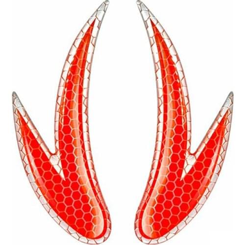 2PCS/Set Car Stickers Reflective Front Rear Bumper Protector Rearview Mirror Guard Strips Anti-Collision Rubber Strips Sticker