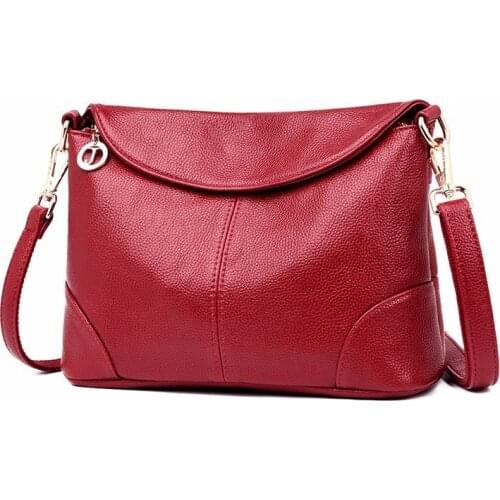 2021 Female Messenger Bags Ladies Women Soft Genuine Leather Shoulder Bag Sac A Main Vintage Crossbody Bags For Women Flap Bag