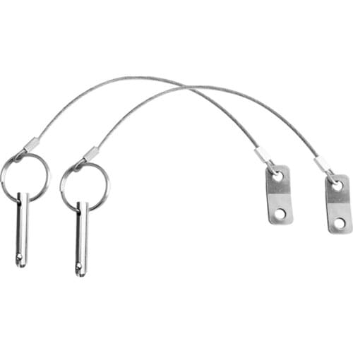 2x Quick Release Pin 1/4" W/ Lanyard Marine 316 Stainless Steel - Bimini Top