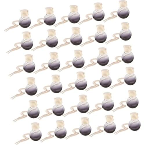 30pcs Air Freshener Car Printed Hanging Diffuser Bottle, 10ml Perfume Fragrance Bottle