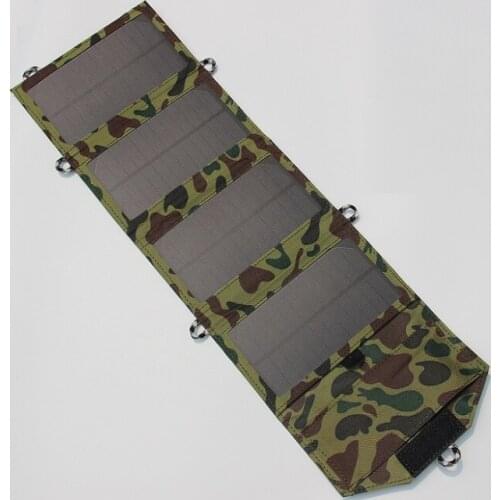 5V 7W Portable Folding Foldable Solar Panel Charger Battery Solar Mobile Phone Cellphone Charger Waterproof Green Free Shipping