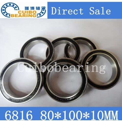 6816 2RS Metric Thin Section Bearings 61816 RS 6816RS 80x100x10