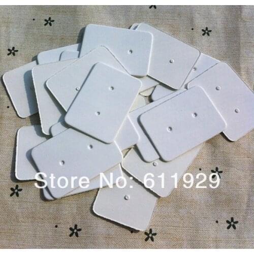 Free shipping 2.5x3.5cm 500 pcs a lot white blank earrings tag/Jewelry price tag/gift packing label/clothing swing tag brand