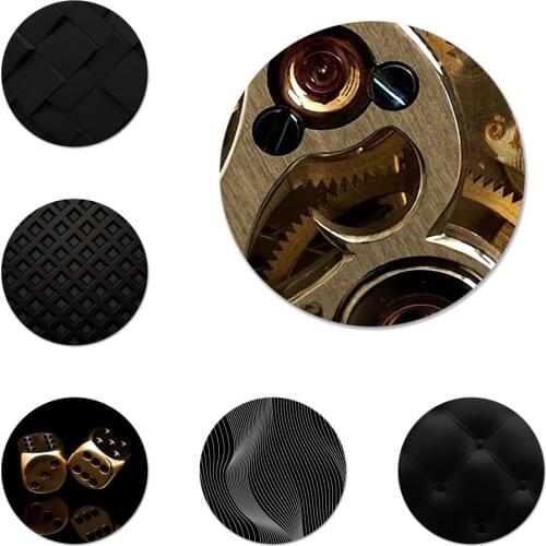 58mm Black High Quality luxury Icons Pins Badge Decoration Brooches Metal Badges For Backpack Decoration